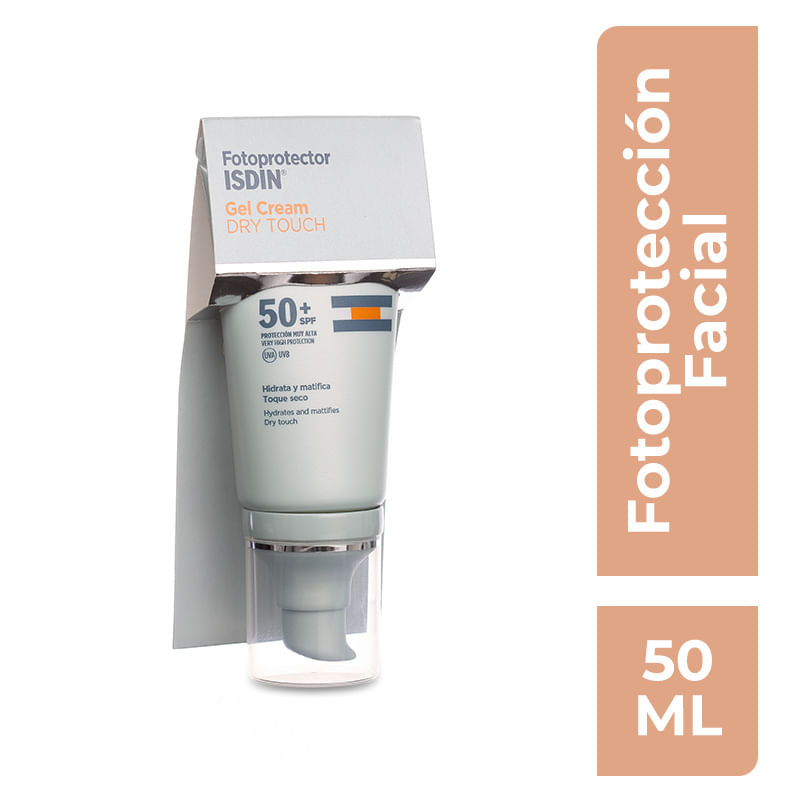 Protector Solar Facial Isdin Gel Crema Toque Seco Fps50 50ml Isdin Foto F50 G/Cr Dry T 50Ml