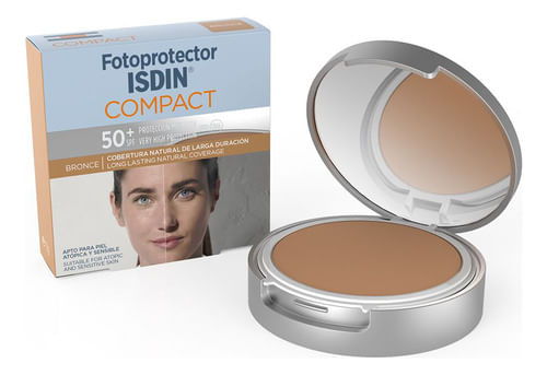 Protector Solar Facial Isdin Compacto Fps50 Bronce 10gr Isdin Foto F50 Comp Bronc 10Gr