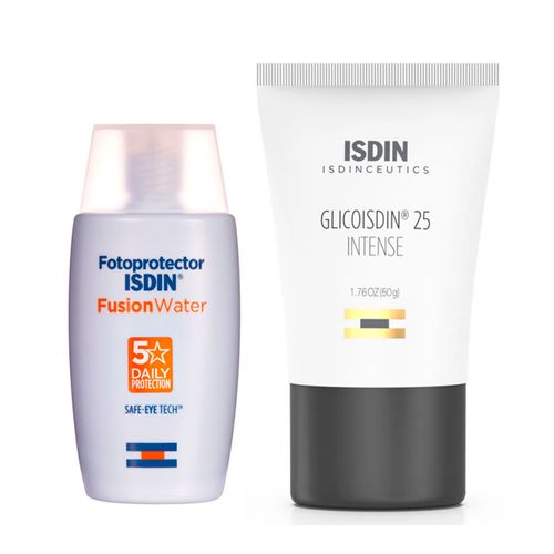 Combo Isdin Protector Solar Fusion Water Fps50 y Glicoisdin 25%