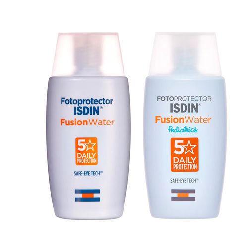 Combo Isdin Protectores Solares Fusion Water y Fusion Pediatrics