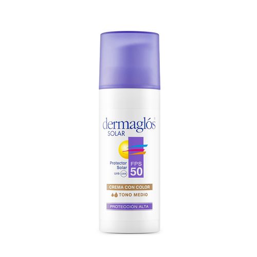 Protector Solar Dermaglos Tono Medio FPS 50 50g