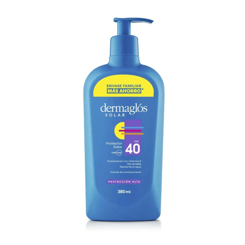 Protector Solar Corporal Envase Familiar Dermaglos FPS 40 380ml