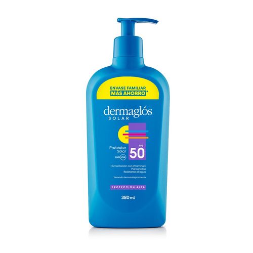 Protector Solar Corporal Envase Familiar Dermaglos FPS 50 380ml