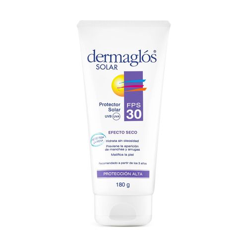 Protector Solar Crema Efecto Seco Dermaglos FPS 30 180g