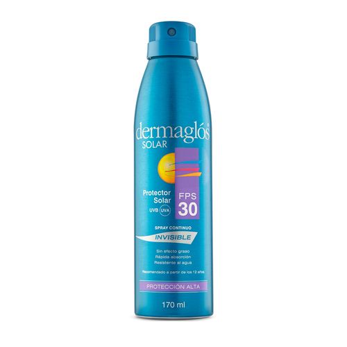 Protector Solar Spray Continuo Invisible Dermaglos FPS 30 170ml