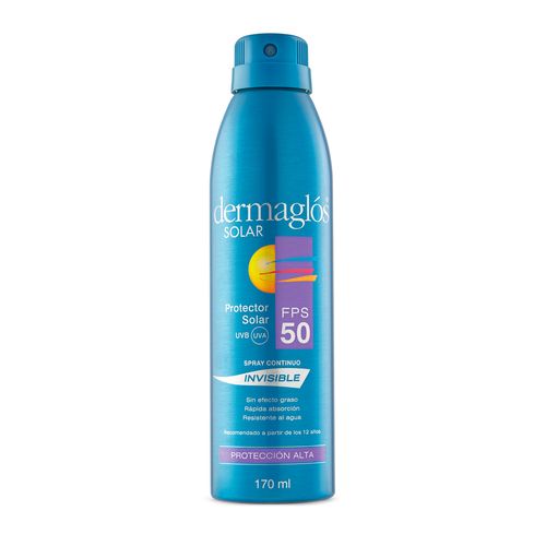 Protector Solar Spray Continuo Invisible Dermaglos FPS 50 170ml
