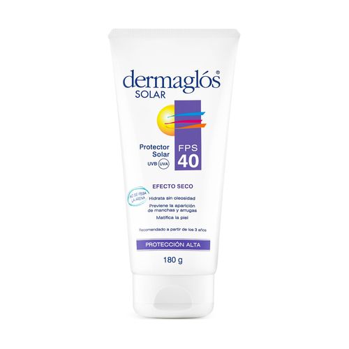 Protector Solar Efecto Seco Dermaglos FPS 40 180g