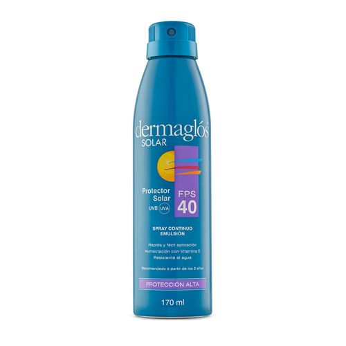 Protector Solar Spray Continuo Invisible Dermaglos FPS 40 170ml