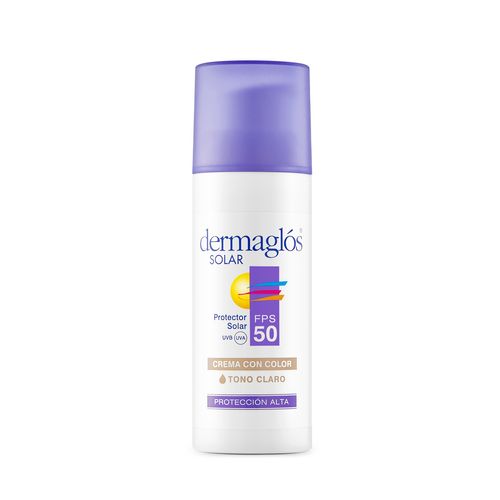 Protector Solar Facial Crema Dermaglos FPS 50 Tono Claro 50g