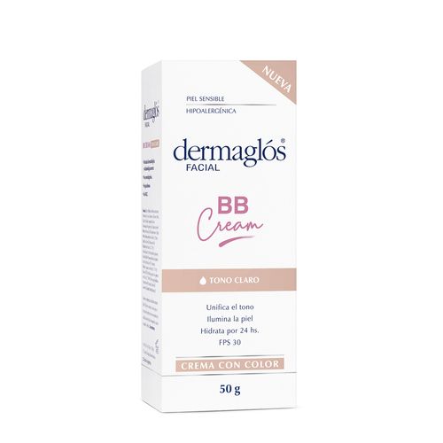 Crema Facial Dermaglos BB Cream Tono Claro 50g