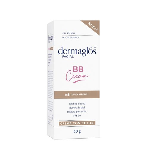 Crema Facial Dermaglos BB Cream Tono Medio 50g