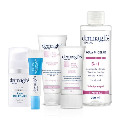 Combo Rutina Experta Dermaglos Piel Seca con Serum