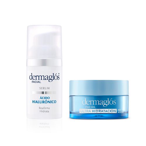 Combo Facial Dermaglos Serum y Crema Gel Ultra Hidratacion