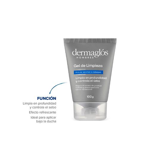 Gel de Limpieza Piel Mixta agrasa Dermaglos Hombre 100g