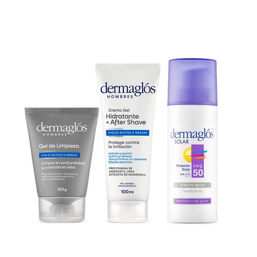 Combo Facial Dermaglos Hombres Rutina Express de Dia