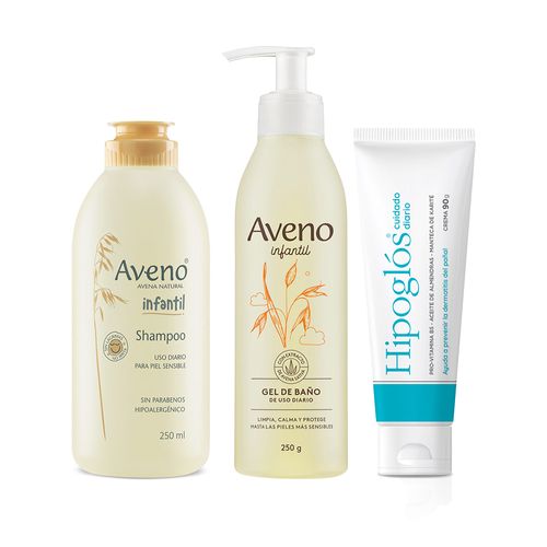 Combo Aveno Higiene Infantil y Crema Hipoglos Cuidado Diario