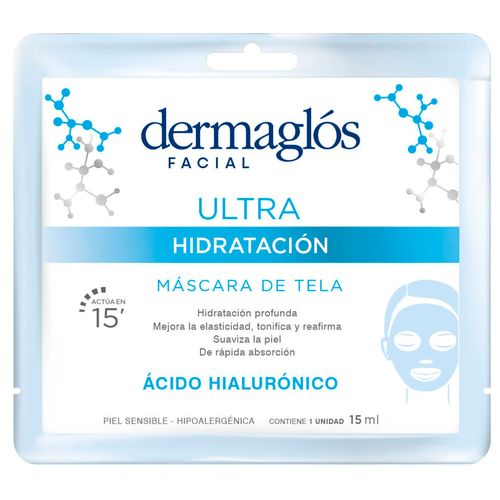 Mascara Facial de Tela Dermaglos Ultra Hidratacion