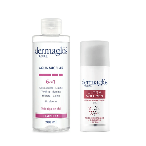 Combo Facial Dermaglos Rutina de Dia Ultra Volumen