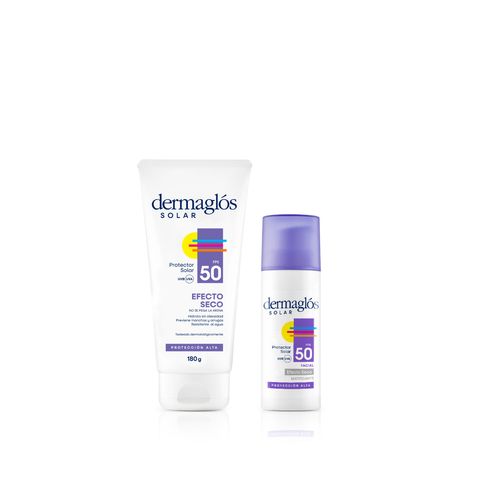 Combo Protector Solar Dermaglos Efecto Seco Corporal Facial