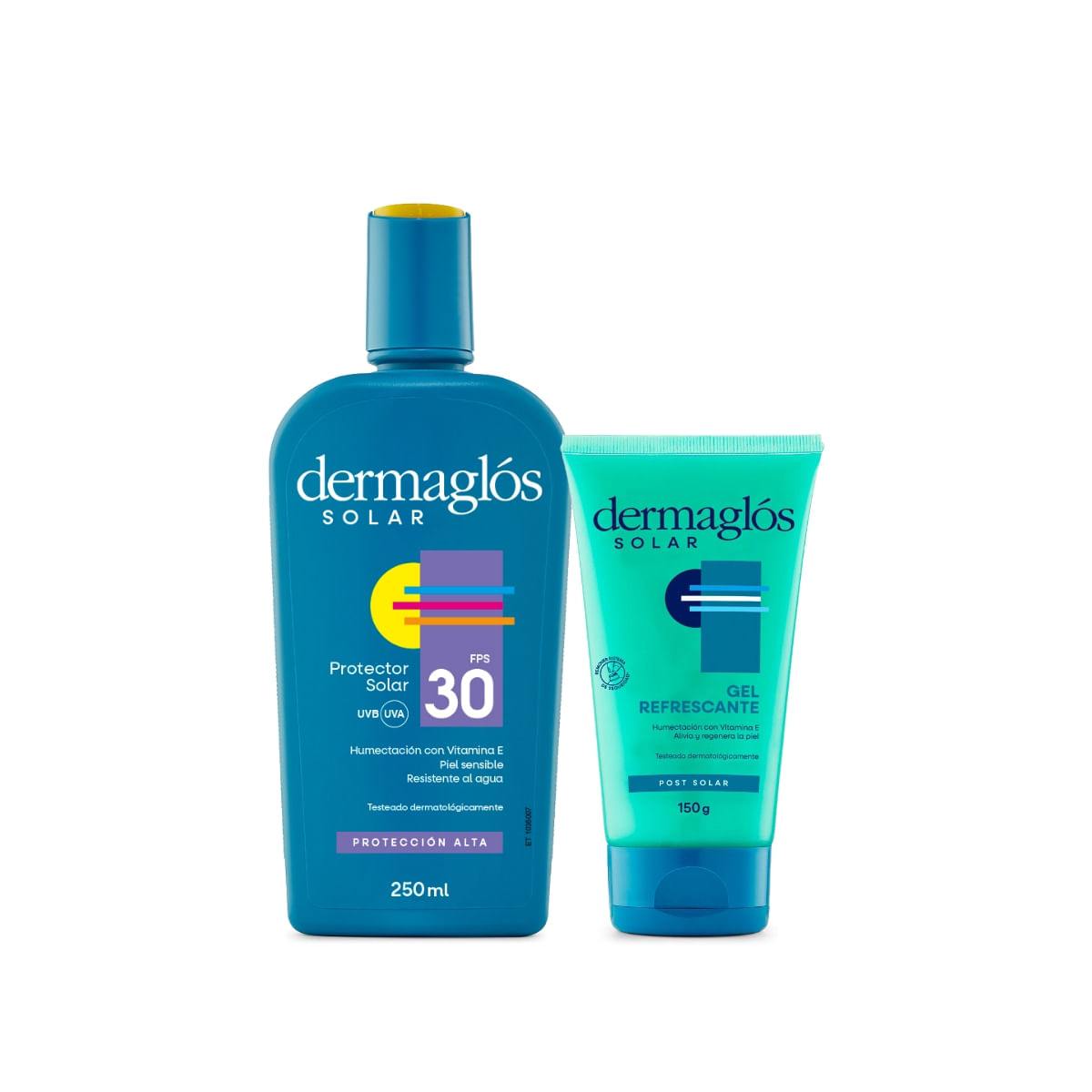 Combo Protector Solar Dermaglos Emulsion Fps30 y Post Solar Dermaglos Set Fps30 + Post Solar
