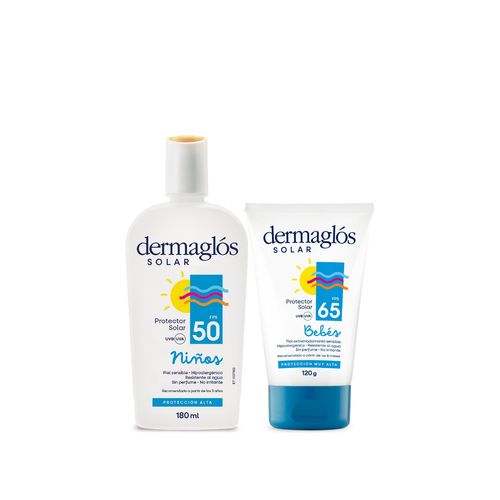 Combo Protector Solar Dermaglos Bebes y Niños Proteccion Alta