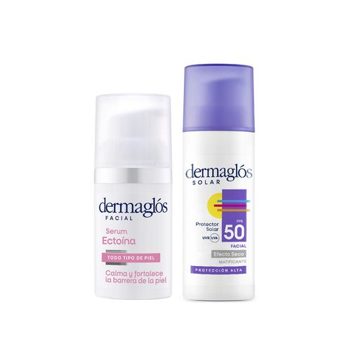 Combo Facial Dermaglos Serum Ectoina y Protector Fps50