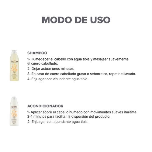 Combo Cuidado Capilar Aveno Shampoo y Acondicionador 250ml