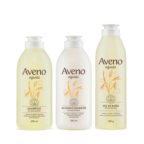 Combo Infantil Aveno Shampoo, Acondicionador y Gel