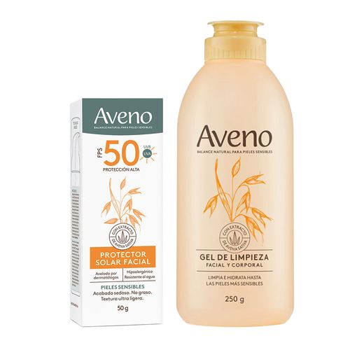 Combo Aveno Limpieza y Protector Solar Facial Fps50