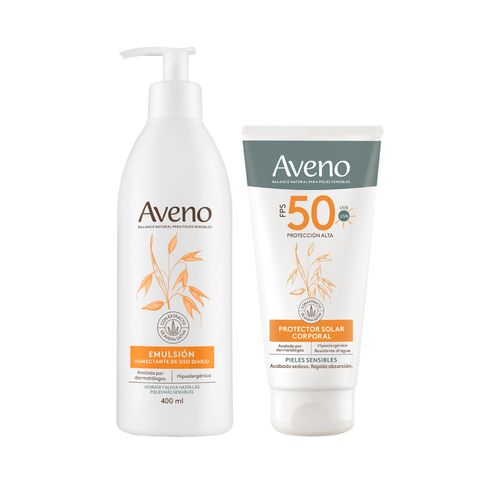 Combo Aveno Hidratacion y Proteccion Corporal Emulsion 400ml
