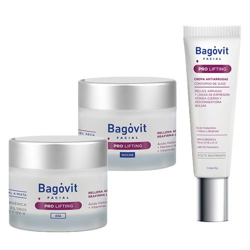 Combo Bagovit Pro Lifting Dia, Noche y Contorno Ojos