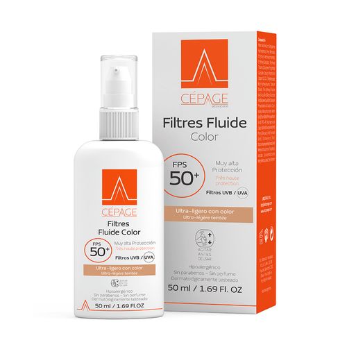 Protector Solar Facial Cepage Filtres Fluid Fps50 Color 50ml