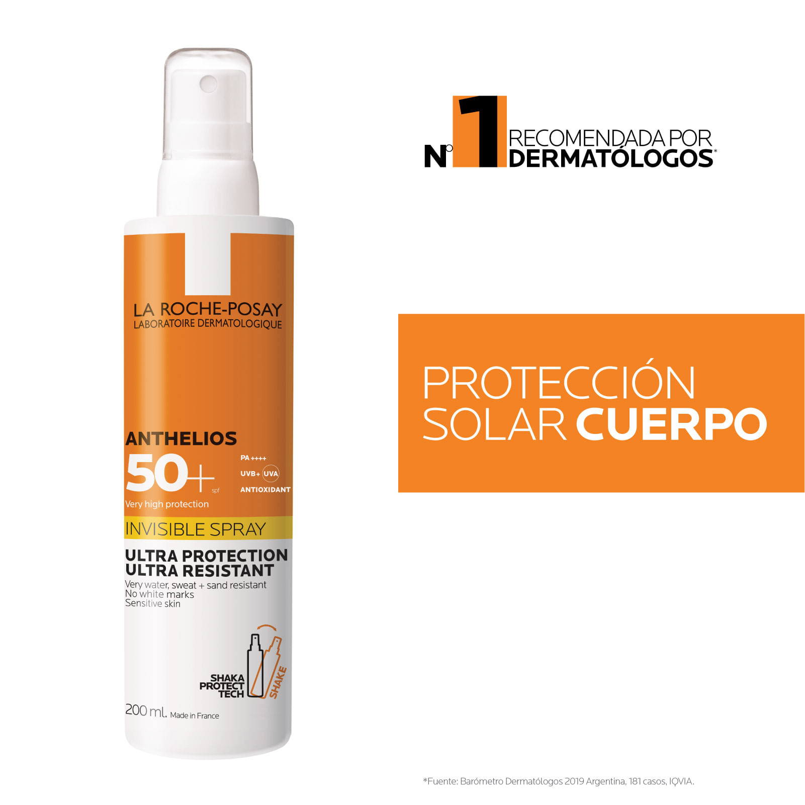 Protector Solar Corporal La Roche Posay Anthelios Spray Invisible Fps50 200ml Lrp Anthelios Spry Inv F50 200Ml