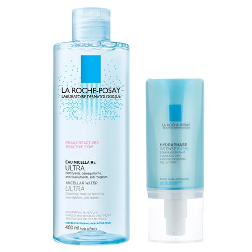 Combo La Roche Posay Hydraphase Riche y Agua Micelar Reactiva 400ml
