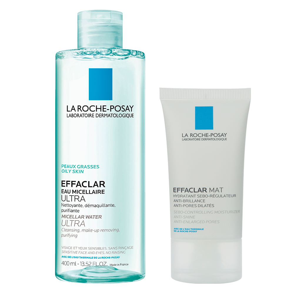 Combo La Roche Posay Effaclar MAT y Agua Micelar 400ml Lrp Set Effaclar Mat + Micelar