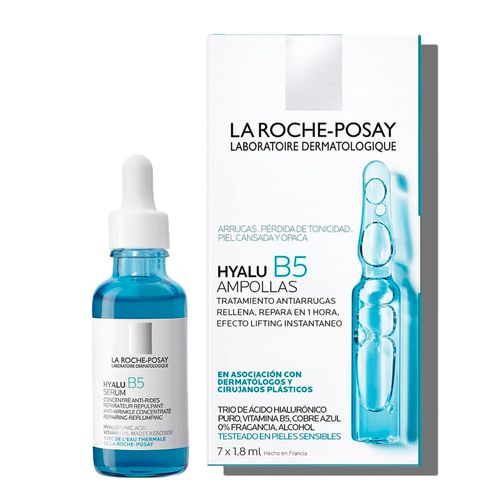 Combo La Roche Posay Hyalu B5 Serum y Ampollas 7 unidades