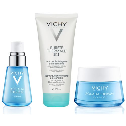 Combo Vichy Aqualia Riche, Serum y Purete 3 en 1