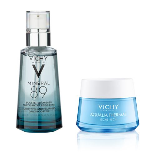 Combo Vichy Mineral 89 50ml y Aqualia Riche