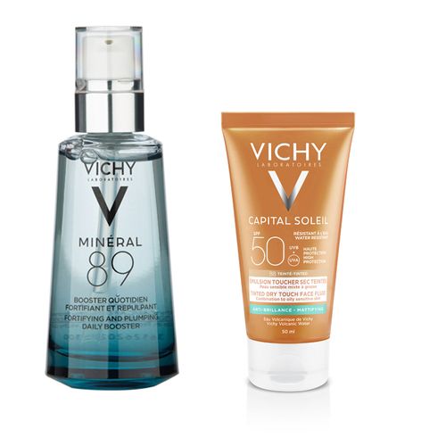 Combo Vichy Mineral 89 50ml y Protector Solar Soleil Toque Seco Color
