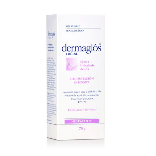 Crema Facial Dermaglos Rehidratacion Intensiva 70g