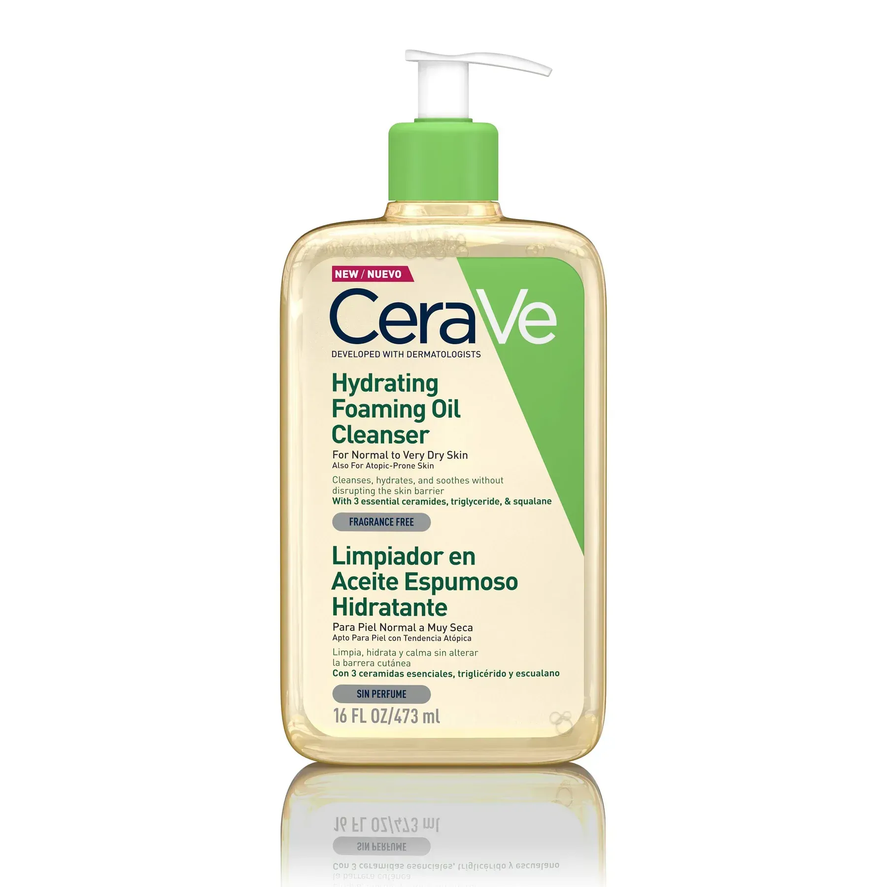 Limpiador Aceite Espumoso Cerave 473ml Cerave Limp Aceite Esp Hidr 473M