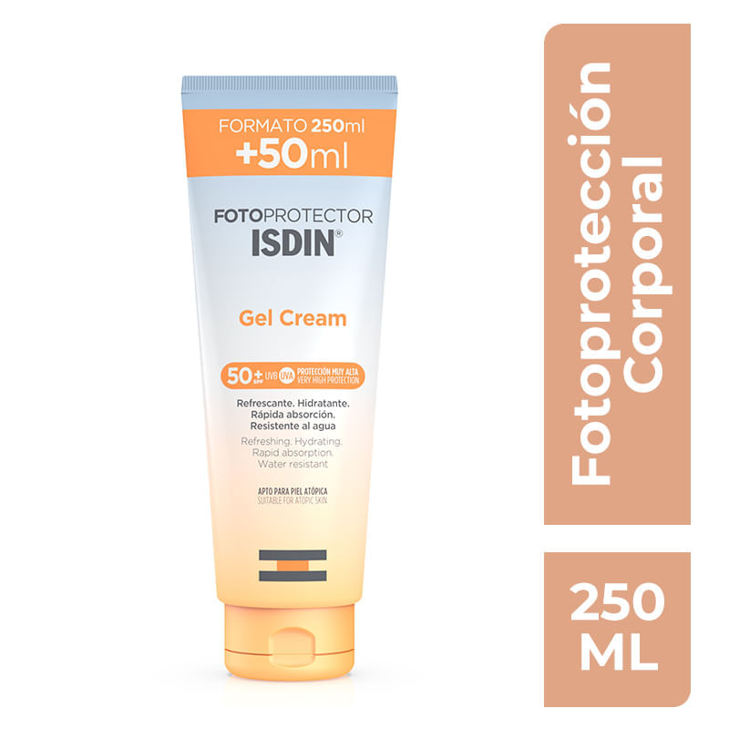 Protector Solar Corporal Isdin Gel Crema Fps50 250ml Isdin Fotop F50 Gel Cr 250Ml