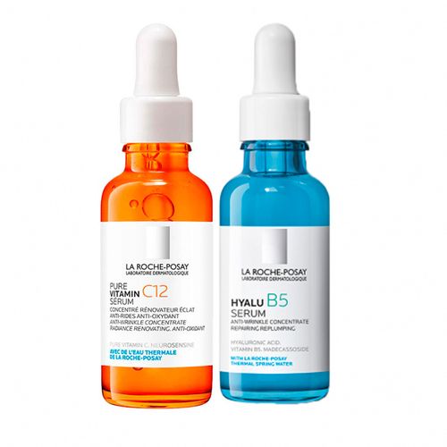 Combo La Roche Posay Moleculas Hyalu B5 Serum y Pure Vitamin C12