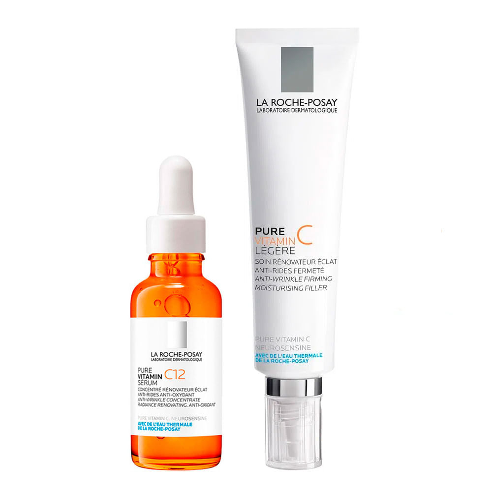 Combo La Roche Posay Serum Pure Vitamin C12 y Emulsion Legere Lrp Set Active C12+Hyalu C Pnm