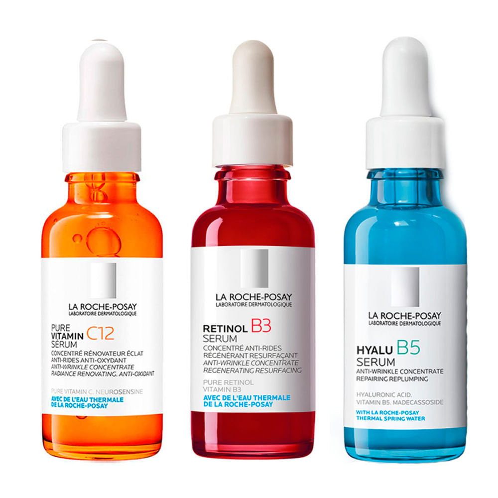 Combo La Roche Posay Moleculas Hyalu B5 y Pure Vitamin C12 y Retinol B3 Lrp Set Moleculas 3U