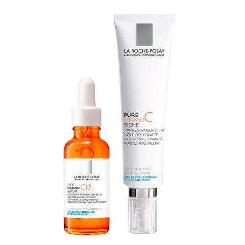 Combo La Roche Posay Serum Pure Vitamin C12 y Crema Riche