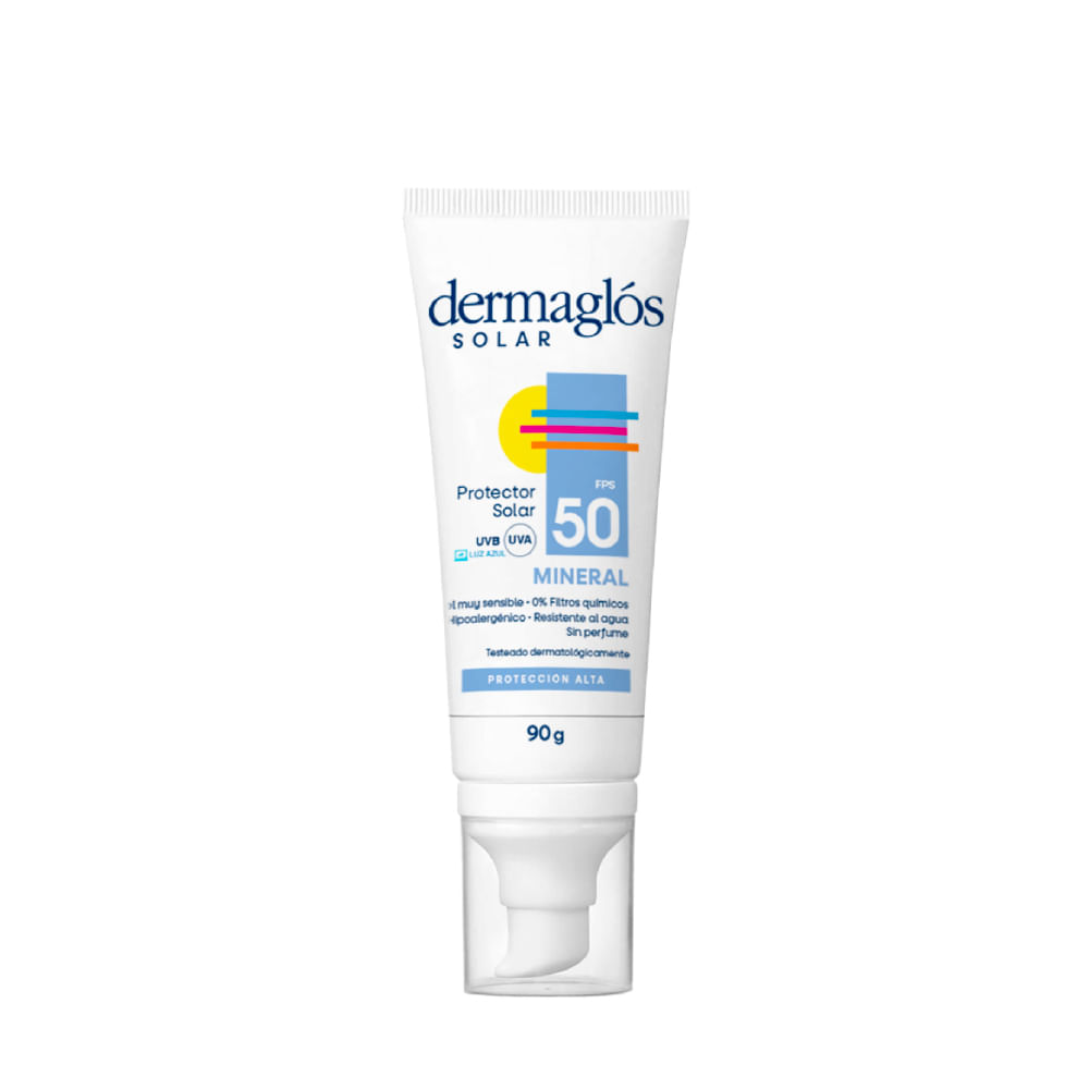 Protector Solar Facial Dermaglos Mineral 90gr Dermaglos Solar Mineral Fp50 90G