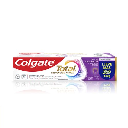 Crema Dental Colgate Total Prevencion Encias Saludables 140ml