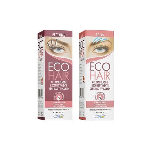 Combo Gel Modelador Eco Hair Cejas y Pestañas