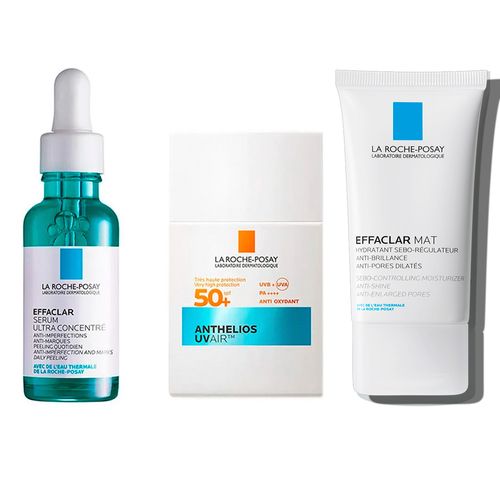 Combo La Roche Posay Anthelios UV Air Fps50, Effaclar MAT y Serum